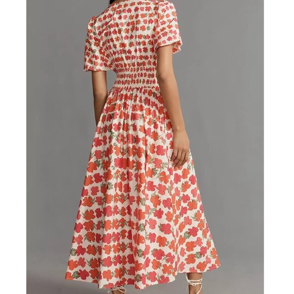 Anthropologie The Katerina Button-Front Dress Maxi Poppy Floral Plus Size 2X NWT - Picture 6 of 6